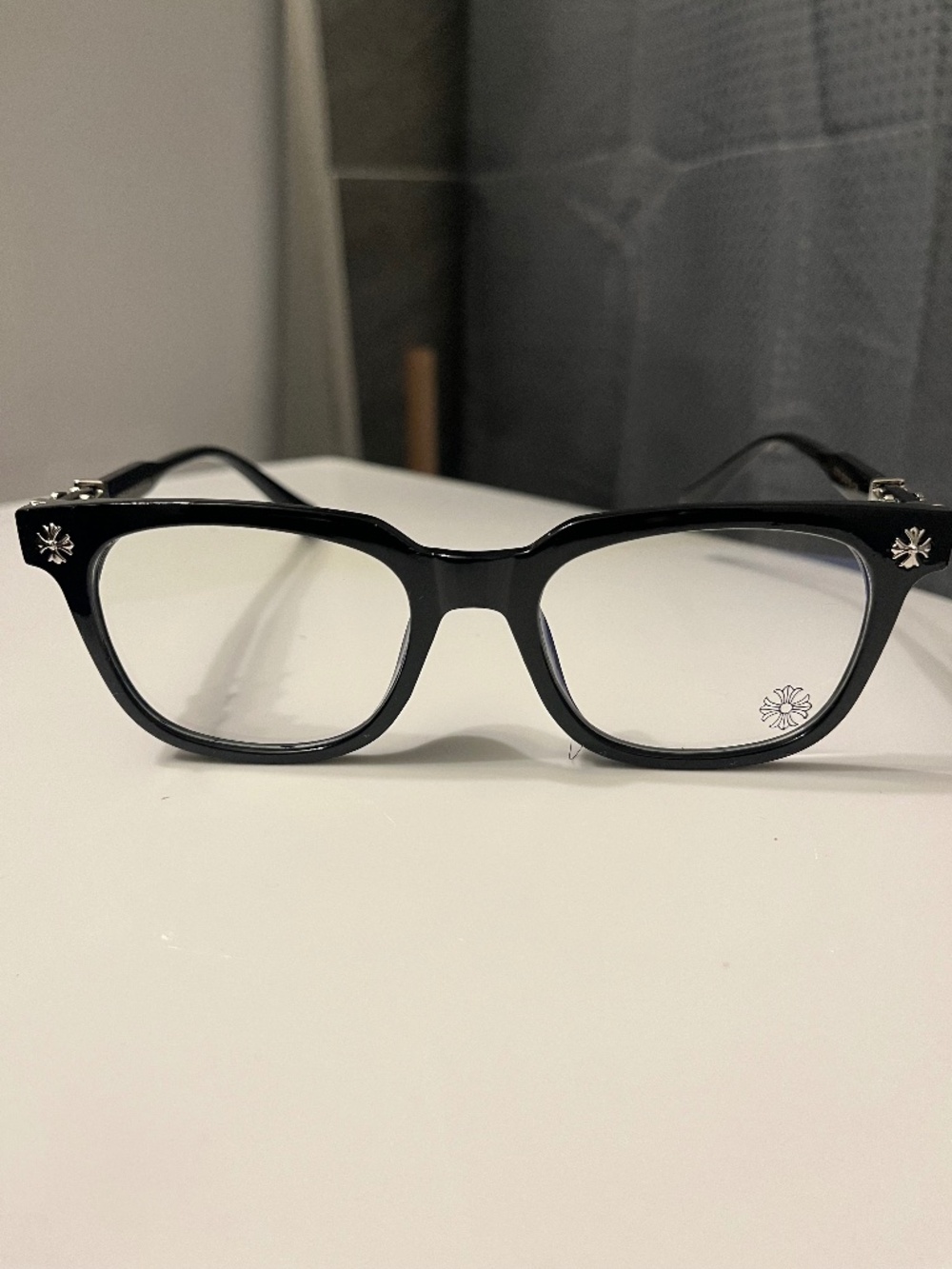 Chrome heart glasses